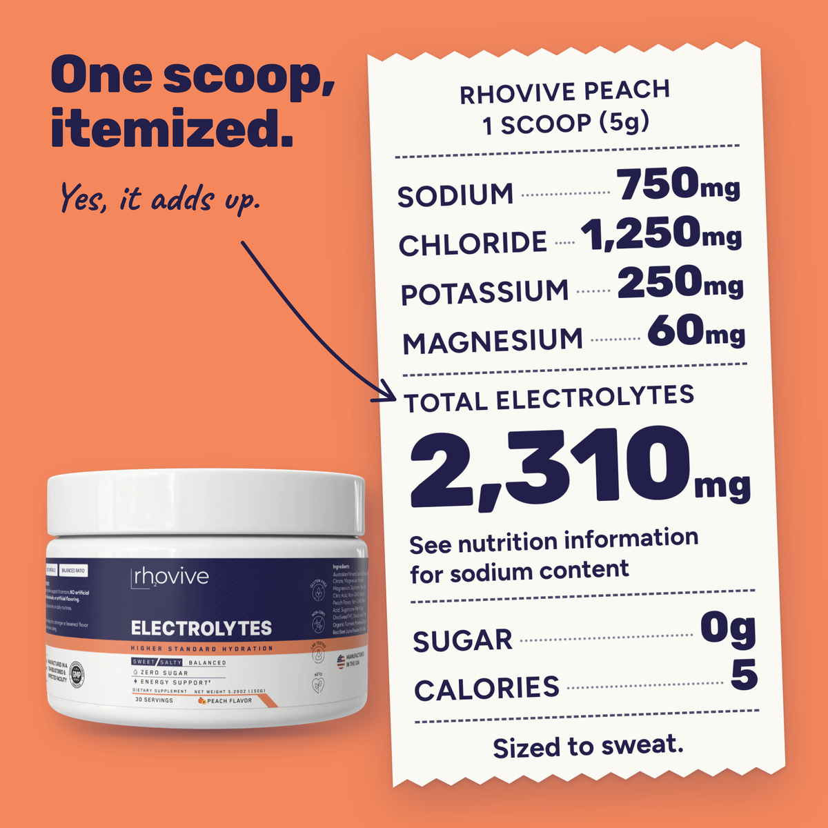 Daily Hydration Electrolyte Powder - Peach